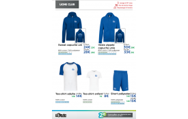 Gamme textile proposée avec notre partenaire équipementier LEquip49